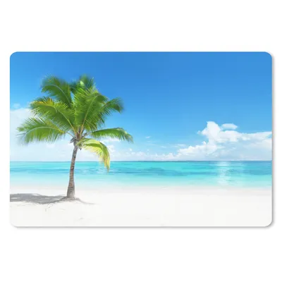 Produktbild von MuchoWow® Schreibtischunterlage Palme - Strand - Meer - Sommer 60x40 cm - XXL Mauspad - Großes Mauspad