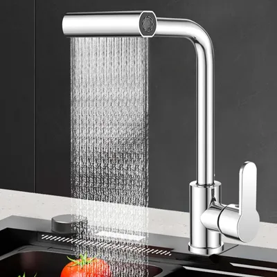 Produktbild von Küchenarmaturen, Spültischarmatur, Küchenarmatur, Hochdruck Wasserhahn, Mischbatterie, mit 360° schwenkbar, ausziehbar, vier Sprühfunktionen