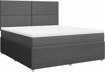 Obrázok produktu pre vidaXL Boxspring posteľ s matracom Tmavo šedá 180x200 cm Látka