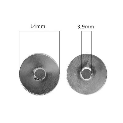 20 Magnet-Verschlüsse für Taschen Taschenschlösser magnetisch rund 14mm Mappenverschluss