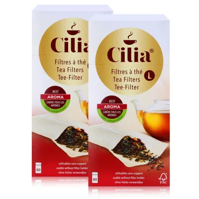 Produktbild von CILIA® Teefilter 80 Stk. Grösse L ohne Halter verwendbar ( 2er Pack )