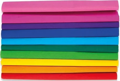 Imagen del producto de HAPPY COLOR: Papel de seda para floristerías, papel de crepé, 10 unidades, 25 x 200 cm, colores del arcoíris