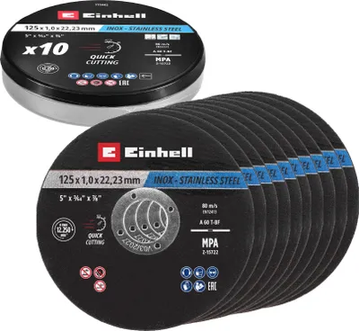 Produktbild von EINHELL Trennscheiben, 711442, 125x1,0 mm, 10 Stück