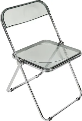 Produktbild von Acryl Klappstuhl Campingstuhl Stuhl mit Rückenlehne für Garten, Terrasse und Balkon Grau