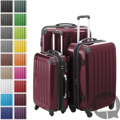 Produktbild von HAUPTSTADTKOFFER - Alex - Kofferset 3 Größen Hartschalenkoffer Trolleys erweiterbar, 4 Rollen, Hartschale glänzend Reisekoffer Set, expandable travel luggage,Burgund