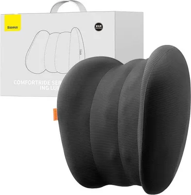 Produktbild von Baseus ComfortRide Lendenkissen frs Auto, Schwarz