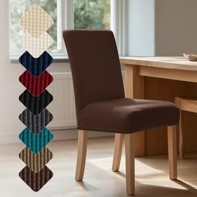 Productafbeelding van Stoelhoes voor bureaustoelen, stoelhoes, stoelhoes, stoelhoes 45x45x60 cm, donkerbruin, 2 stuks