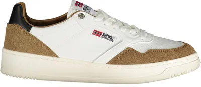 Produktbild von Elegante Herrensportschuhe: Weiß, mit Kontrastdetails und Applikation