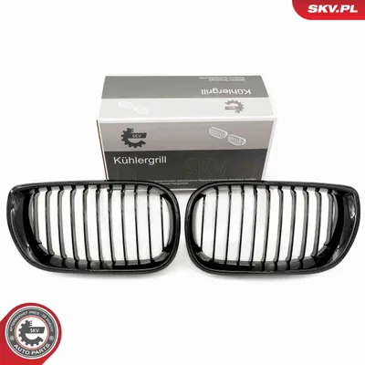 Image de ESEN SKV 66SKV075 Calandre avant pour BMW Série 3 Berline (E46) Noir brillant
