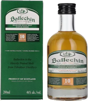 Image de Edradour Ballechin 10 Years Old Highland Single Malt 46% Vol. 0,2l en boîte cadeau