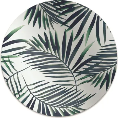 Obrázek produktu pro Kulatá ochranná podložka pod podlahu - Ochranná podložka pod židli - Podložka pod podlahu - 140x100 cm - Zelené listy