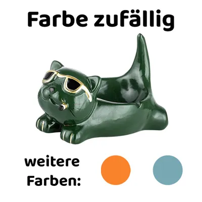 Produktbild von AKRA Aschenbecher im Katzen Design aus Keramik, Farbe nicht wählbar