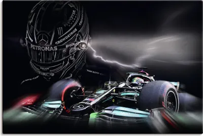 Produktbild von ARTland Leinwandbild Lewis Hamilton Größe: 30x20 cm