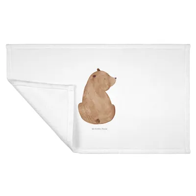 Produktbild von Mr. & Mrs. Panda Handtuch Bär Schulterblick - Weiß - Geschenk, Bären, gesichtshandtuch, Weisheit, 50x100, Flauschtuch, 100x50, Teddy, baumwolle, Weltansicht, Motivation
