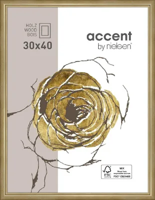 Image de Cadre en bois Nielsen Ascot 21 x 29,7 cm doré DIN A4 pour certificats