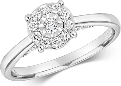 Produktbild von 9 Karat (375) Weißgold Diamant Damenring Brillant-Schliff 0.28 Karat HI - I1, 50 (15.9); TRS2141RSK
