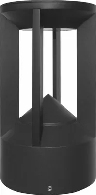 Image de Lampe de jardin sur pied moderne 20 cm LED 10W couleur chaude rond noir sablé NOMAD Italux