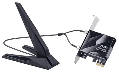 Immagine prodotto di Scheda di rete MSI Herald BE9400 PCI Express 5764 Mbit/s Wi-Fi 7 Bluetooth 5.4 con antenna esterna