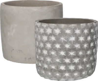 Productafbeelding van KOTARBAU® Bloempot, sierpot, 13 x 12 cm, voor bloemen, planten, van decoratief beton, ETNO, rol, glad