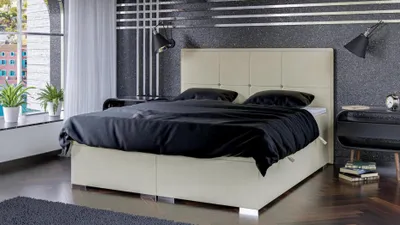 Produktbild von Schlafzimmer Bett Polster Stoff Design Luxus Möbel Doppelbett Boxspringbett