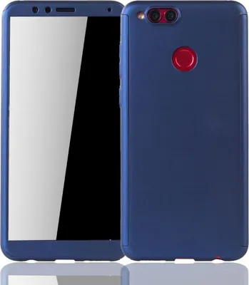 Produktbild von Handyhülle Schutzhülle für Huawei Honor 7X Full Case Cover Displayschutz 360 Blau