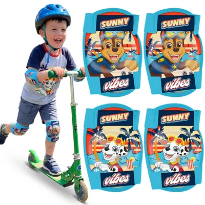 Produktbild von Paw Patrol Chase & Marshall blaue Knie- und Ellbogenschützer für Kinder zum Radfahren, Rollerfahren und Inlineskaten