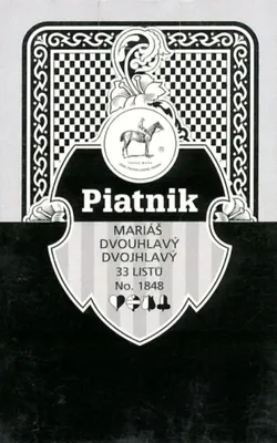 The image shows the packaging of a deck of cards, featuring the brand name and product details.