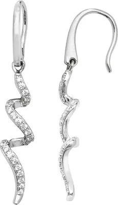 Image de Boucles d'Oreilles Femme Argent fin 925 avec Oxyde de Zirconium - 41mm*7mm; TRS22900
