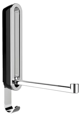 Produktbild von WENKO Klapphaken Premium Mod. Sigma Nachtschwarz, klappbarer Wandhaken
