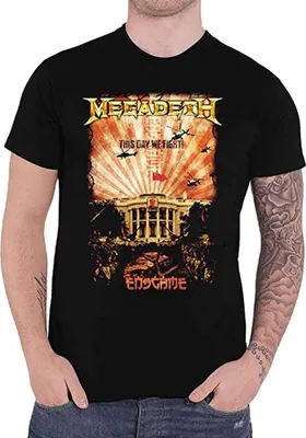 Image de Megadeth - "China Whitehouse" T-shirt pour homme/femme unie RO528 (L) (Noir)