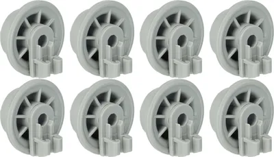 Produktbild von vhbw 8x Korbrolle für Unterkorb Ersatz für Bosch BSGH00170834, BSGH00170838, BSGH00183955, BSGH00420198 für Geschirrspüler - Durchmesser 35 mm
