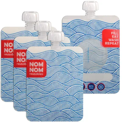 Knijpzakjes 250 ml, 4er-Set, BPA-frei, spülmaschinenfest