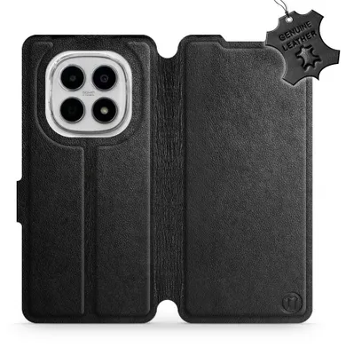 Produktbild von Echtleder Handyhülle für Xiaomi POCO M8 5G, Mobiwear Leather, Schwarz