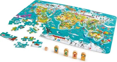 Produktbild von "2-in-1-Weltreise" Puzzle und Spiel / 105 Teile