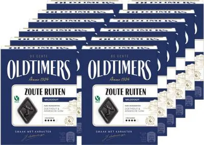 Produktbild von Oldtimers Hindelooper Rauten Lakritz 6 x 185 Gramm