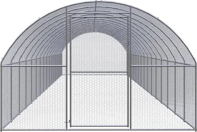 Obrázek produktu pro vidaXL Venkovní kurník 3x16x2 m Pozinkovaná ocel