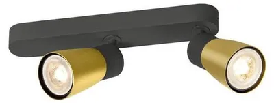 Imagen del producto de SLV PURI 2.0, foco de techo o pared, diseño asimétrico, 2 bombillas GU10, máximo 6W cada una, color /dorado, modelo 1008317