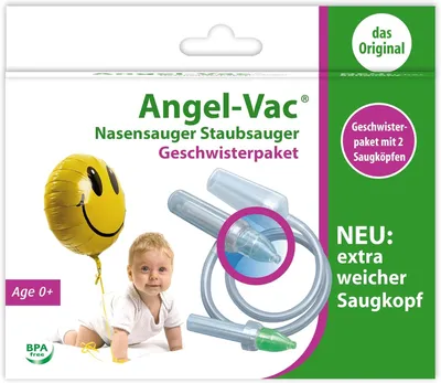 Zdjęcie produktu dla Zestaw aspiratora do nosa, 2 końcówki, dla dzieci, odkurzacz