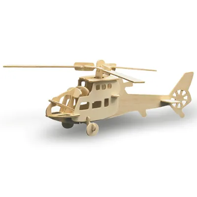 Produktbild von Pebaro Holzbausatz Hubschrauber 850-3, Holzkonstruktion, Sperrholz