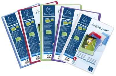 Image de Exacompta Kreacover Chromaline folder A4 20 sleeves PP 500µ different colours