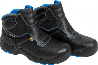 Produktbild von Högert Sicherheitsschweißer-Stiefel S3S FO SR schwarz ESD Klettverschluss "Stad" 43