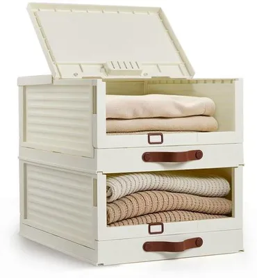 Produktbild von 2x aufklappbarer Kleiderschrank Organizer Kunststoff