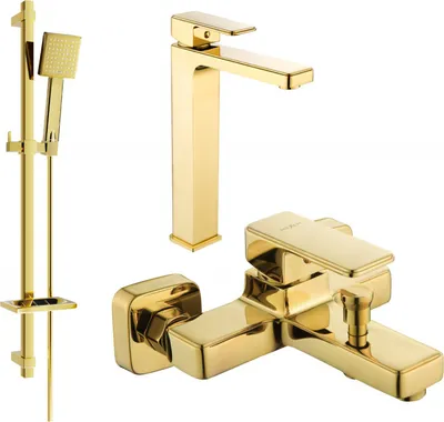 Produktbild von Mexen Cetus DQ45 Badewannenset, Gold - 744313DQ45-50