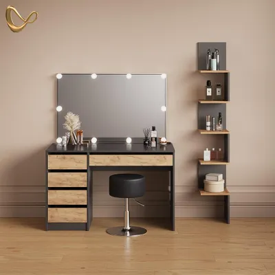 Produktbild von Eckregal Livinity Vesuvio Anthrazit 28 x 175.4 cm mit 5 Fächern, Model 59008