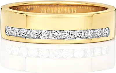Produktbild von Funkelndes Feuer 18 Karat (750) Gold Halb Eternity Damen - Diamant Ring Brillant-Schliff 0.25 Karat H - I1 I2, 53 (16.9); TRS3827018KYRSM
