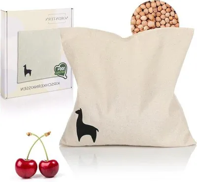 Productafbeelding van Kussens met kersenpitvulling - 24x25 cm - Beige
