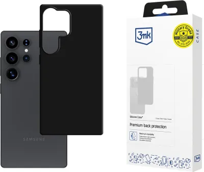 Image de 3mk Housse de protection en silicone Case Cover pour Samsung Galaxy S25 Ultra noir Backcover