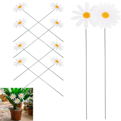Produktbild von 10 Stück Bunte Gänseblümchen Gartenstecker - Für Außendekoration