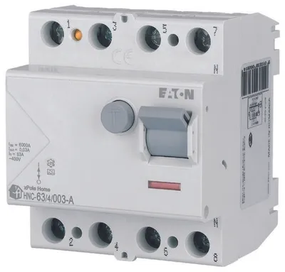 Image de 6kA Type A Interrupteur différentiel HNC-63/4/003-A