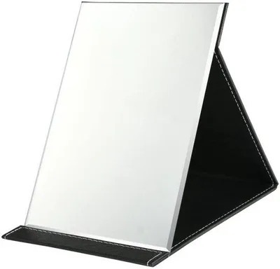 Image de Miroir de maquillage de voyage pliable, grand format, 21,5 x 15,5 cm, portable